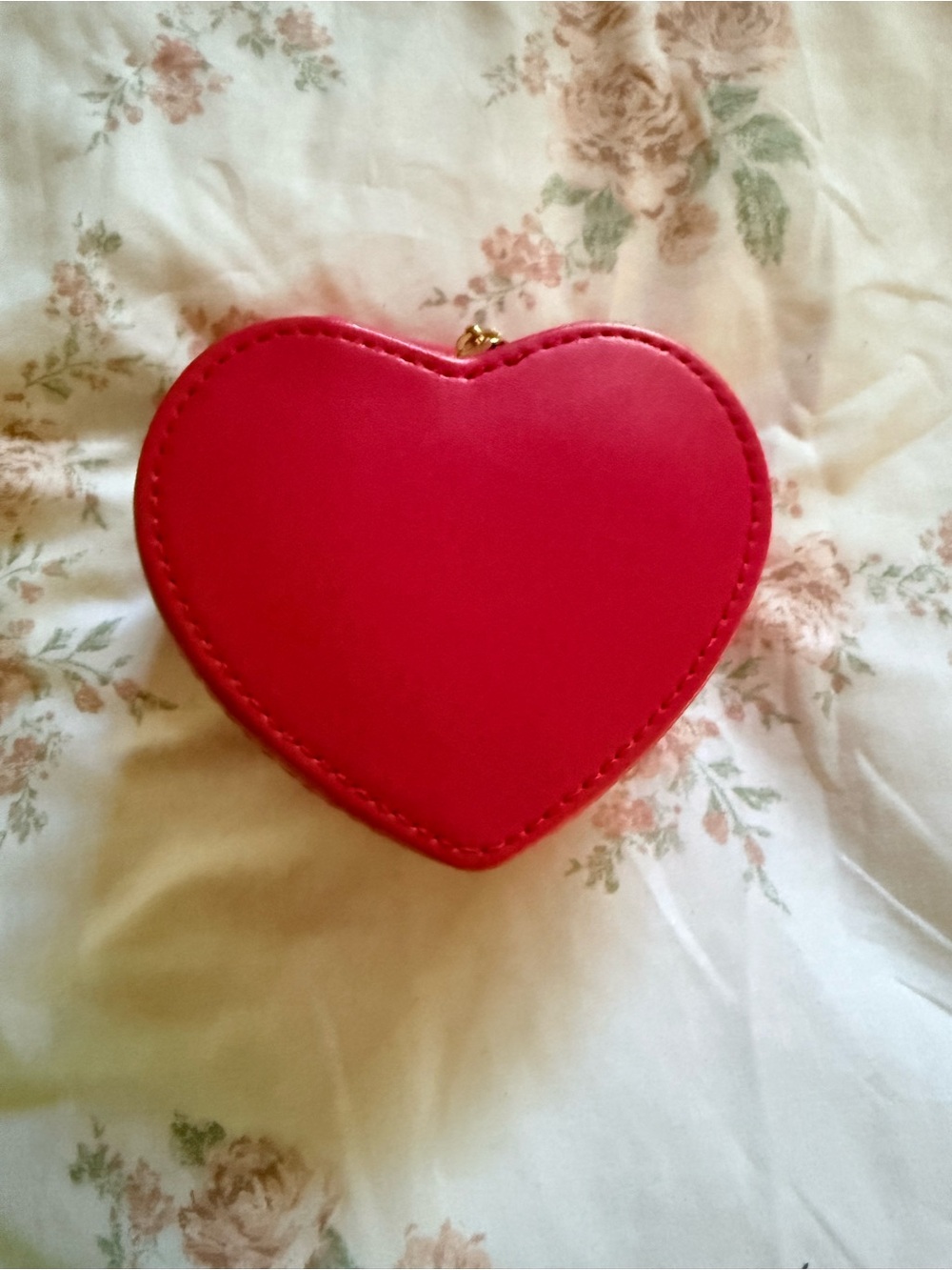 heyday Red Heart-Shaped Women's Accessory Pouch